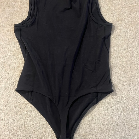 Lululemon Wundermost Ultra-Soft Nulu Square-Neck Sleeveless Bodysuit Black Med - Picture 4 of 5